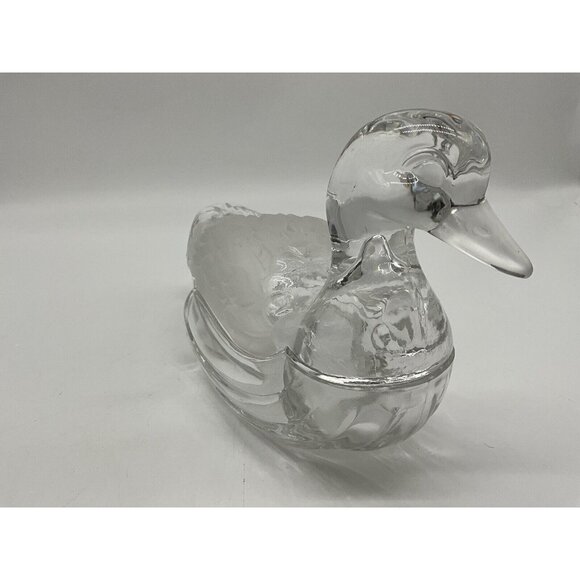 Hand Cut Led Crystal Duck Covered Dish, Made in West Germany Crystal Clear Ind. - Picture 12 of 16